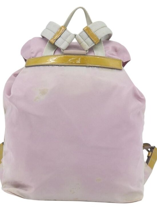PRADA Backpack Nylon Pink Silver Auth 181159 main image 8